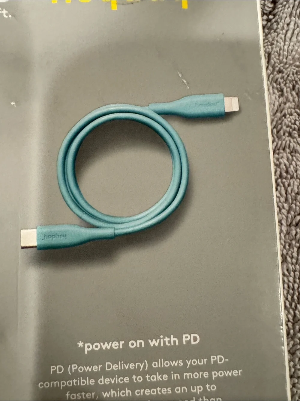 heyday Lightning to USB-C Fast Charging Cable - Teal